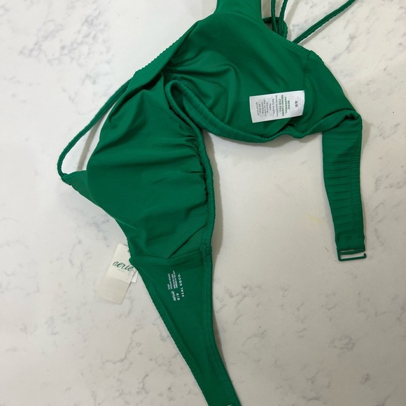 Aerie Emerald Bikini Set. size L bathing suit underwear and size M top - Picture 7 of 14